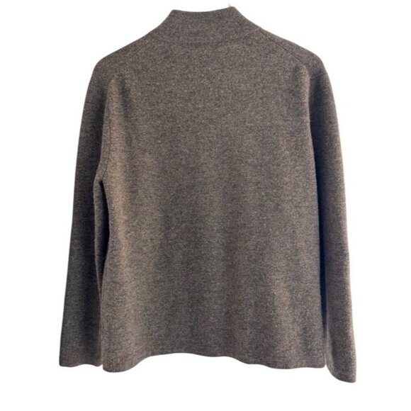 Vintage Alfani Men’s Sz L Brown Merino Wool Blend Zip Up Cardigan Sweater - Picture 3 of 7